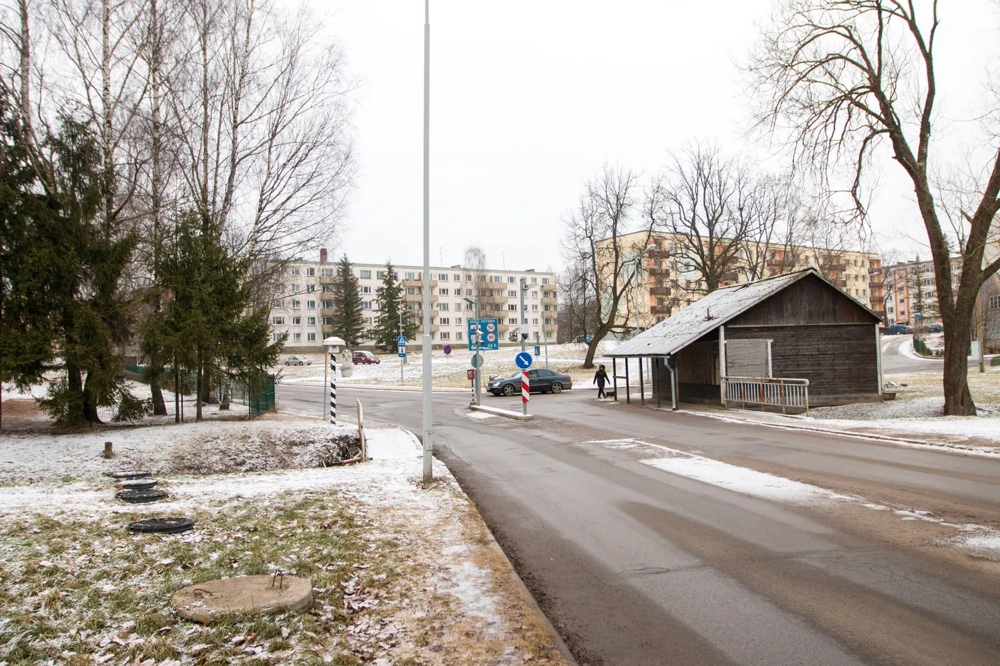 Piiripostid Eesti-Läti piiril Valgas ja Valkas.