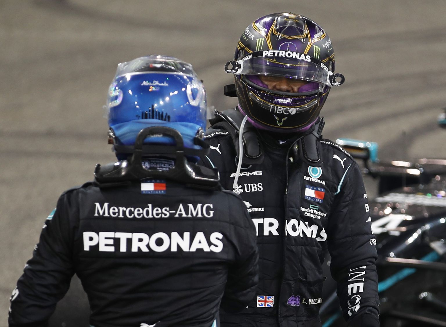 Lewis Hamilton ja Valtteri Bottas.