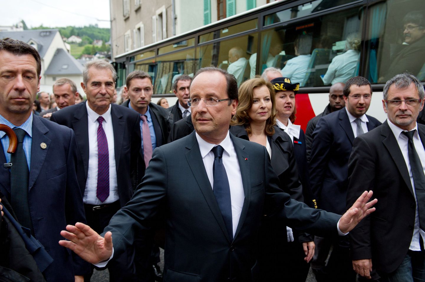 Prantsuse president Francois Hollande laupäeval, 9. juunil natsiohvrite mälestusüritusel.