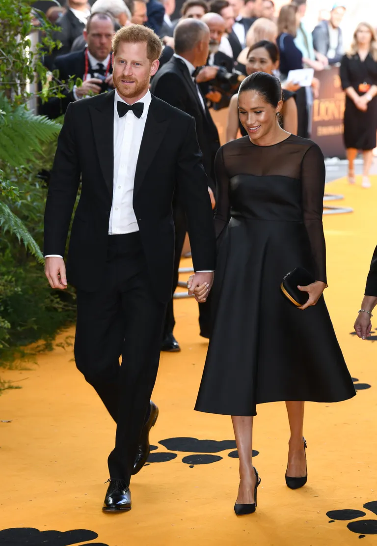 Meghan Markle ja prints Harry «Lõvikuninga» esilinastusel Londonis. 2019.