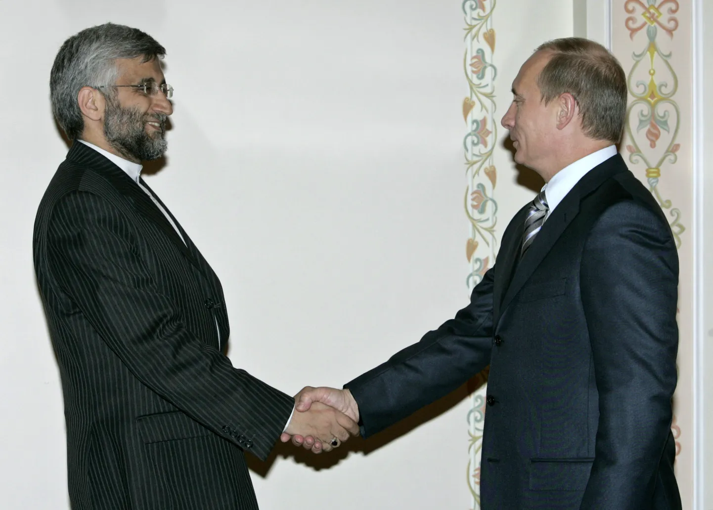Vladimir Putin ja Iraani poliitik Saeed Jalili