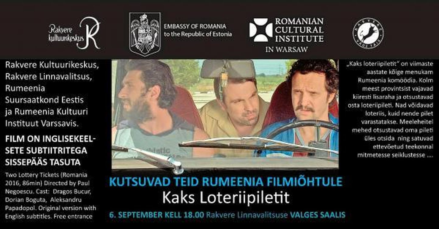 Neljapäeval näeb Rakveres viimase aja menukaimat rumeenia filmi.