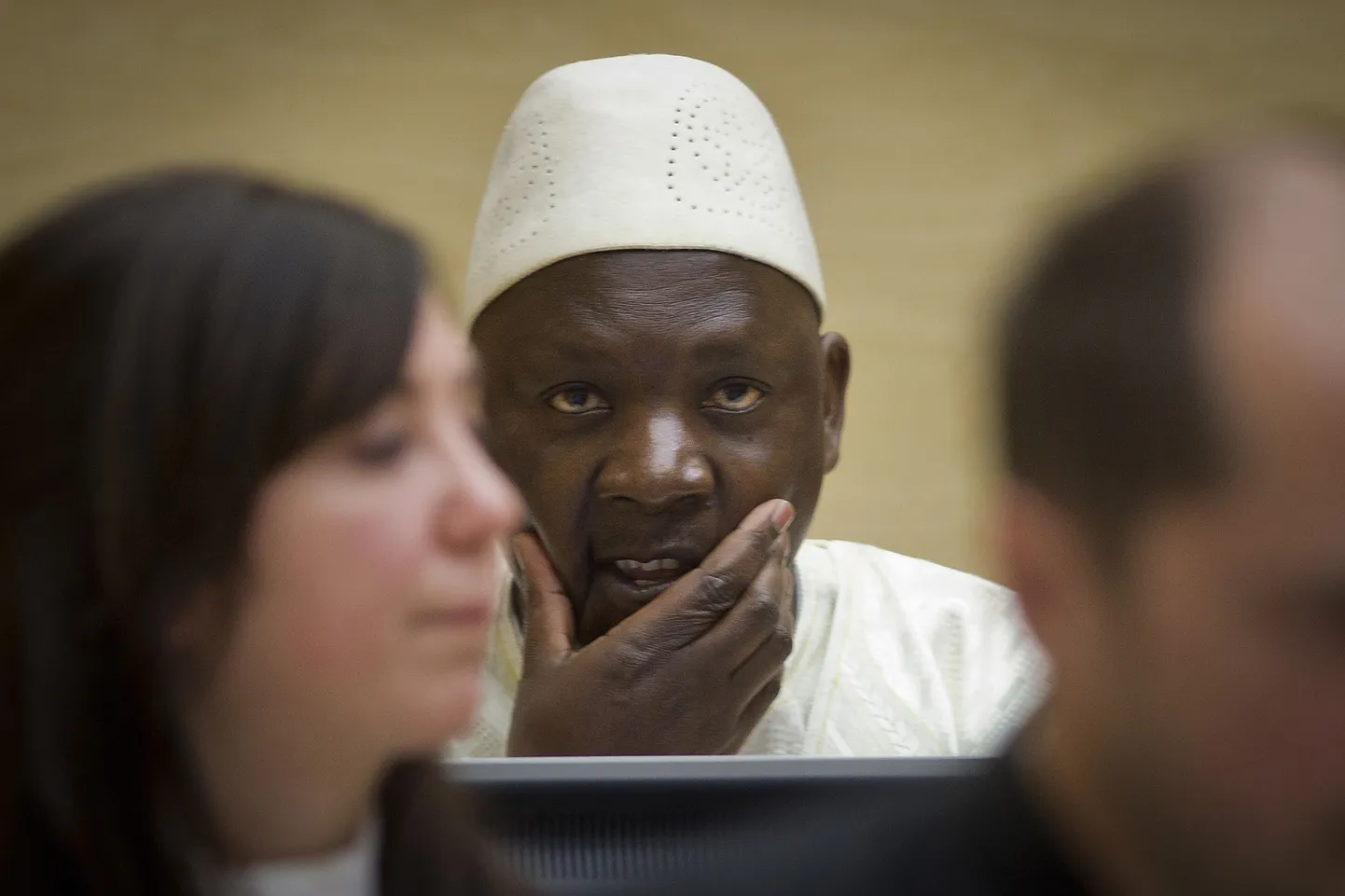 Sõjapealik Thomas Lubanga Haagi kohtus.