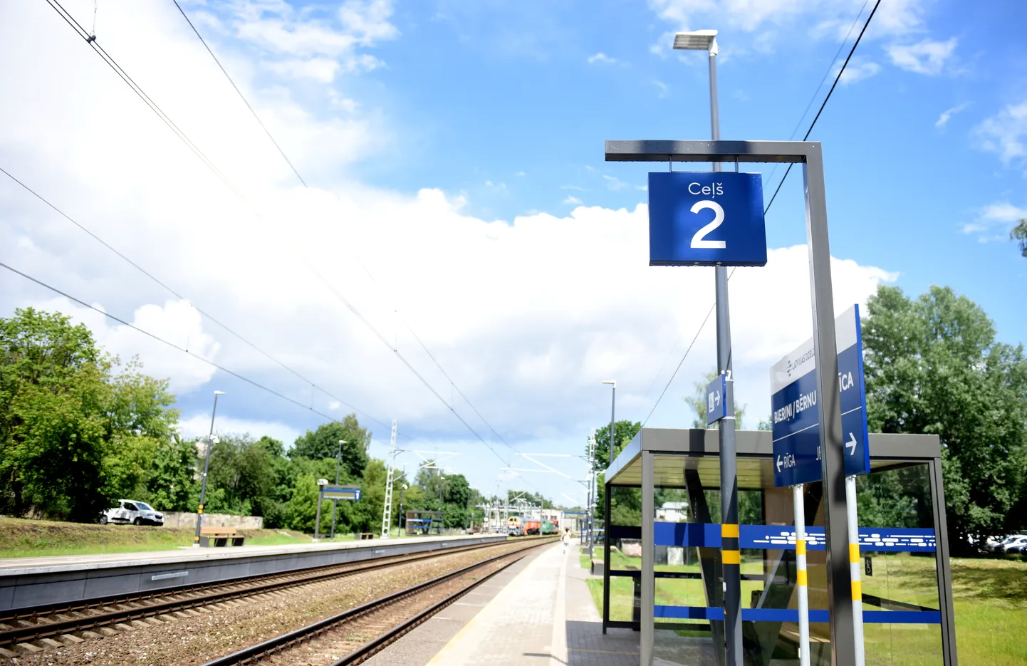 Jaunatklātais VAS "Latvijas dzelzceļš" pieturas punkts "Bieriņi / Bērnu slimnīca" Torņakalnā.