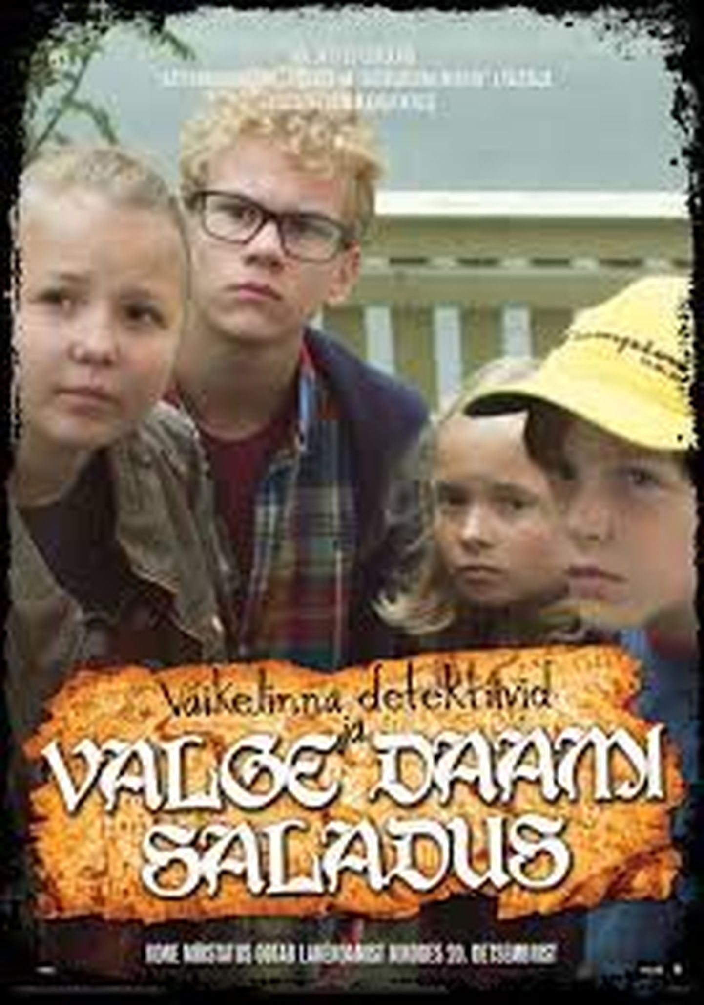 Filmi "Väikelinna detektiivid ja Valge Daami saladus" plakat.