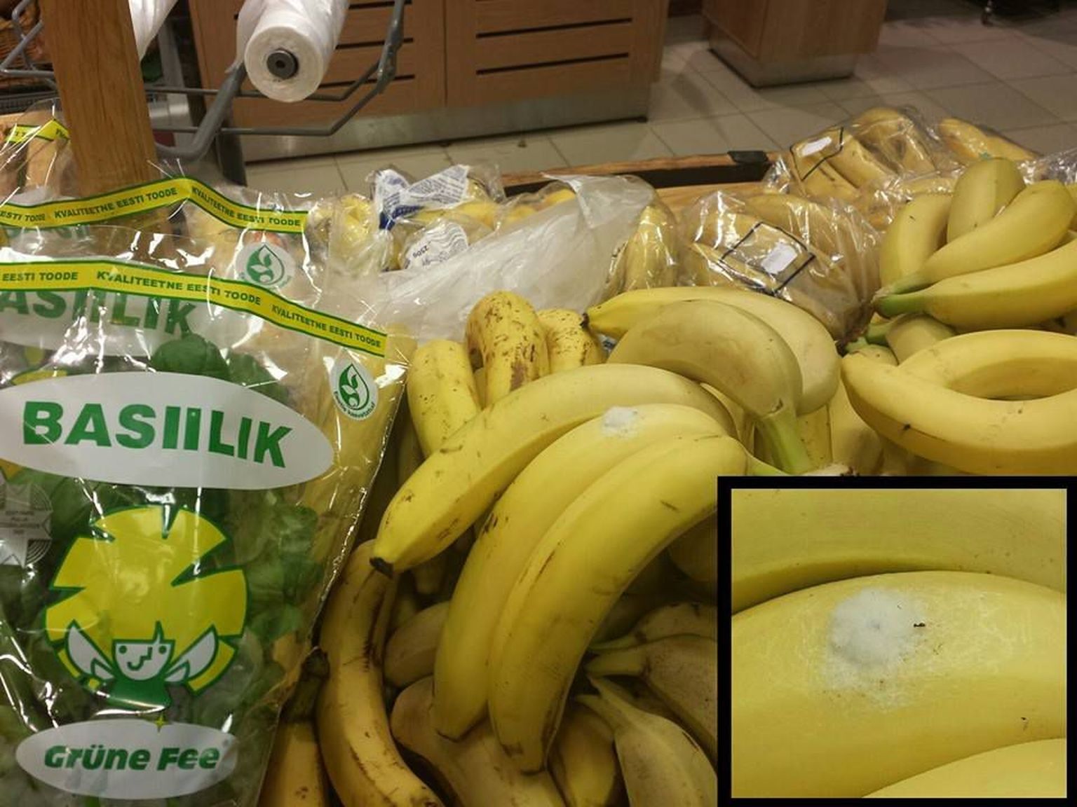 Pärnus kauplusest avastatud kookoniga banaan.