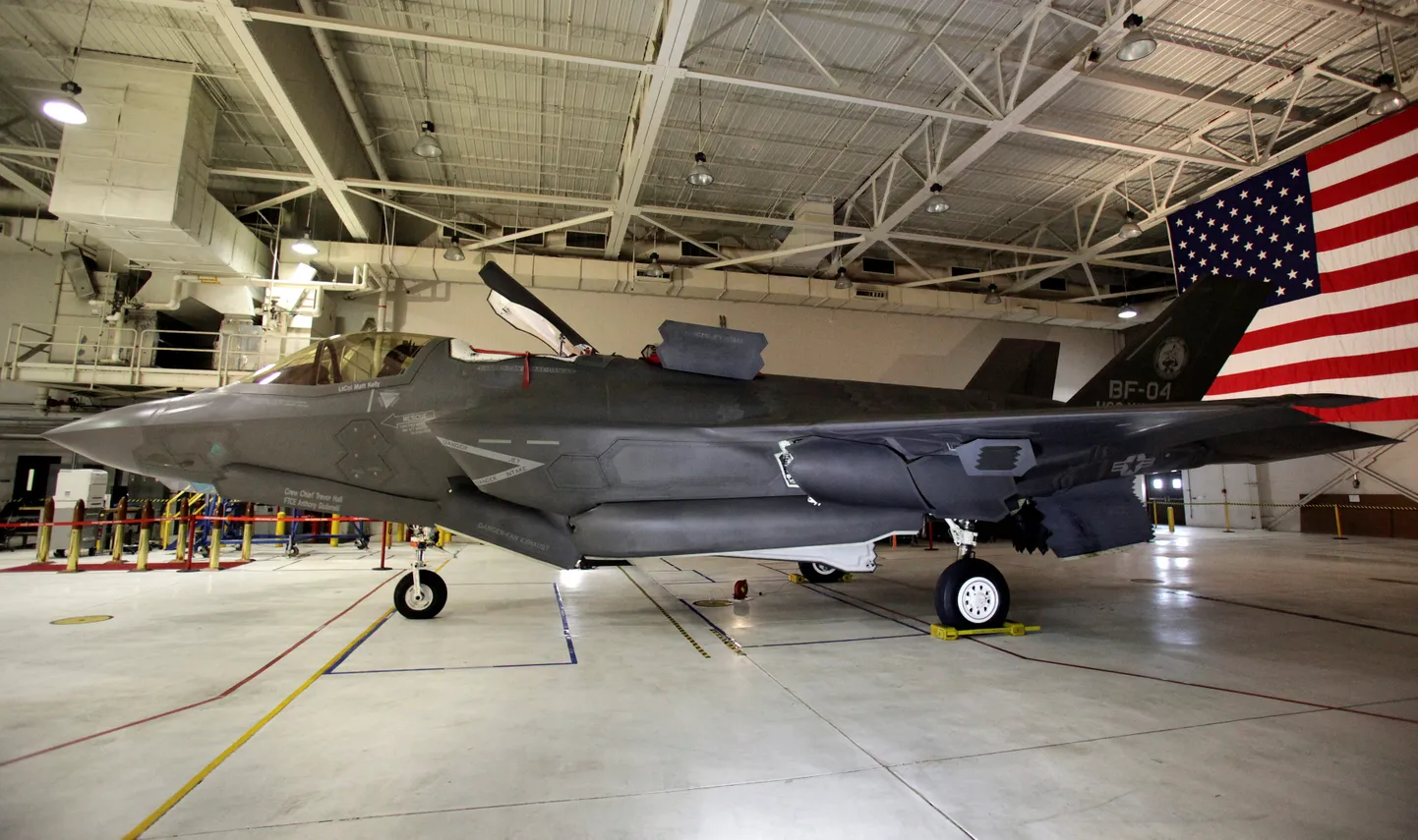 F-35 hävitaja Marylandi osariigis lennuväebaasis. Foto on illustratiivne.