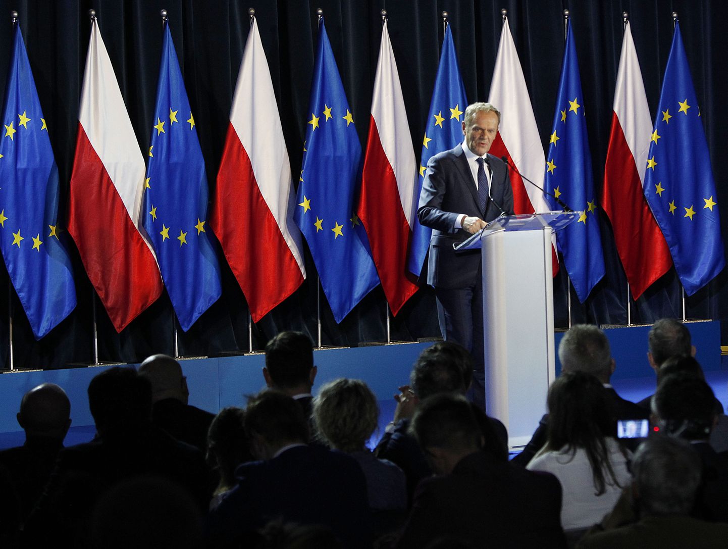 Euroopa Ülemkogu alaline eesistuja Donald Tusk, kes oli 2007.-2014. aastani Poola peaminister.