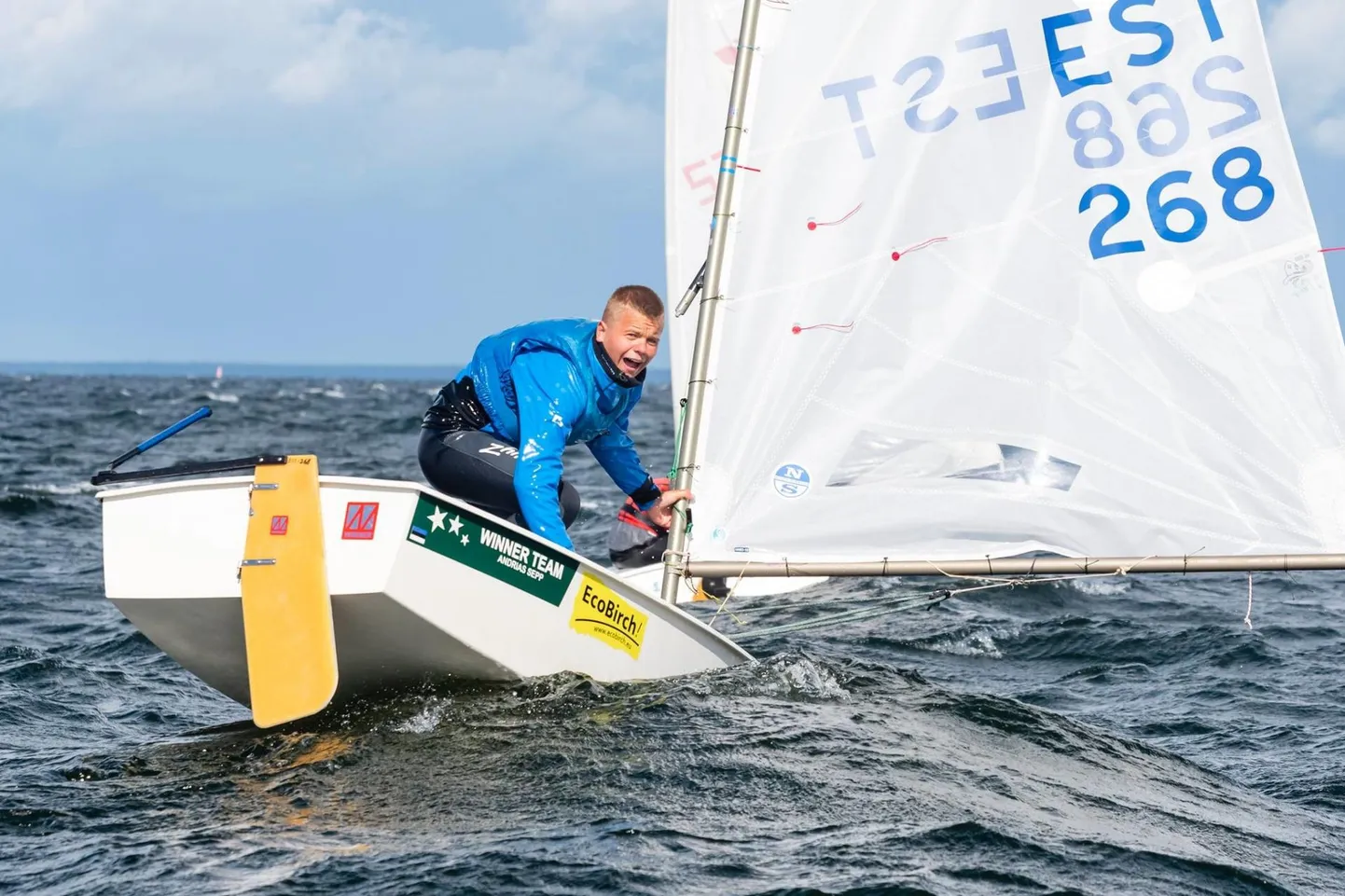 Pärnu poiss Andrias Sepp saavutas Optimist-klassis Eesti parimana neljanda koha.