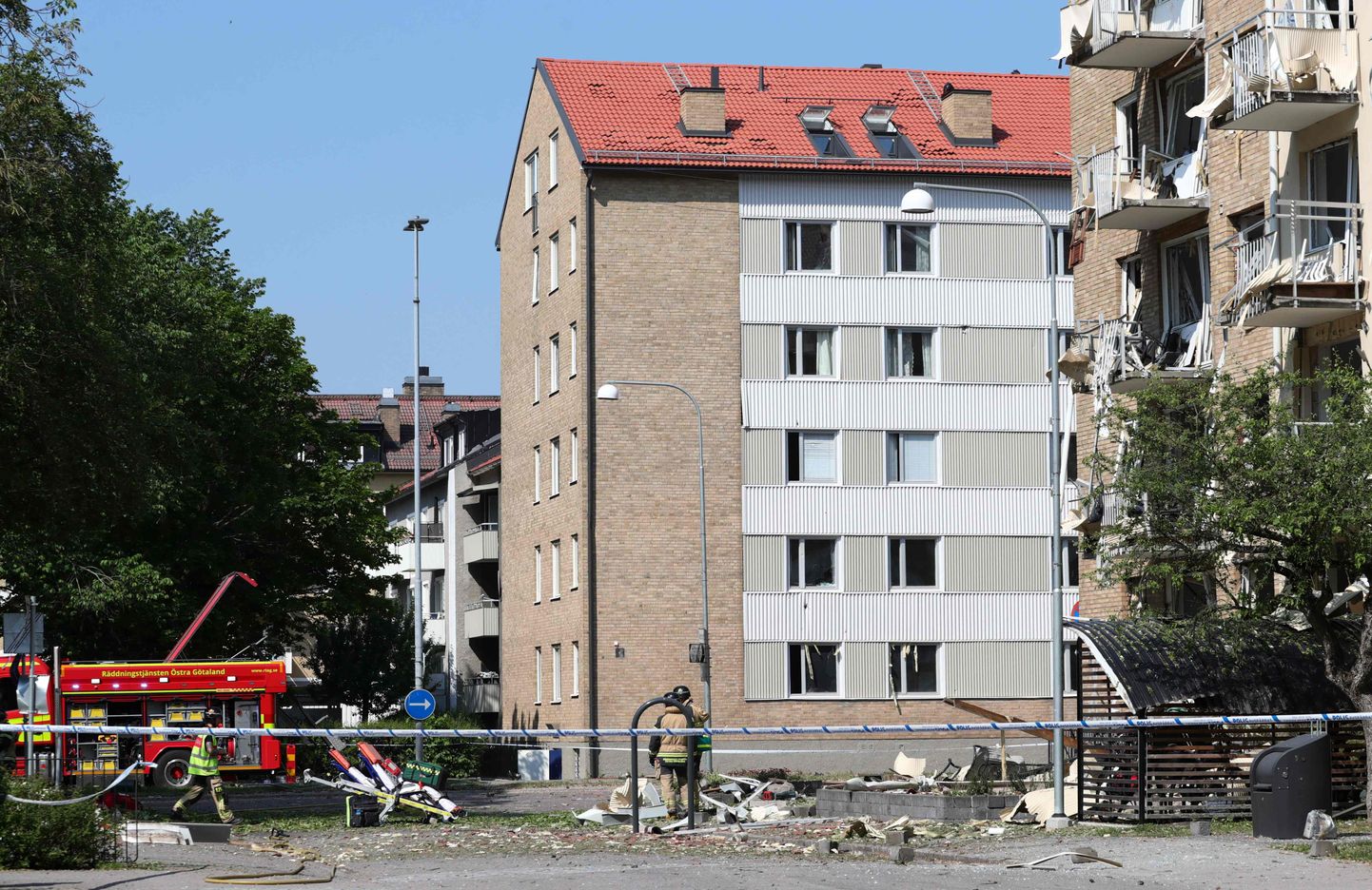 Linköpingis 7. juunil kärgatanud plahvatuse sündmuspaik.