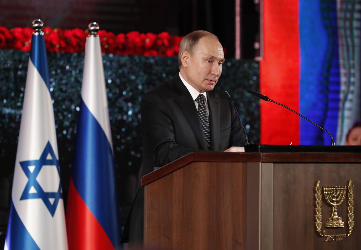 Venemaa president Vladimir Putin 23. jaanuaril Jeruusalemmas toimunud holokausti mälestusüritusel.