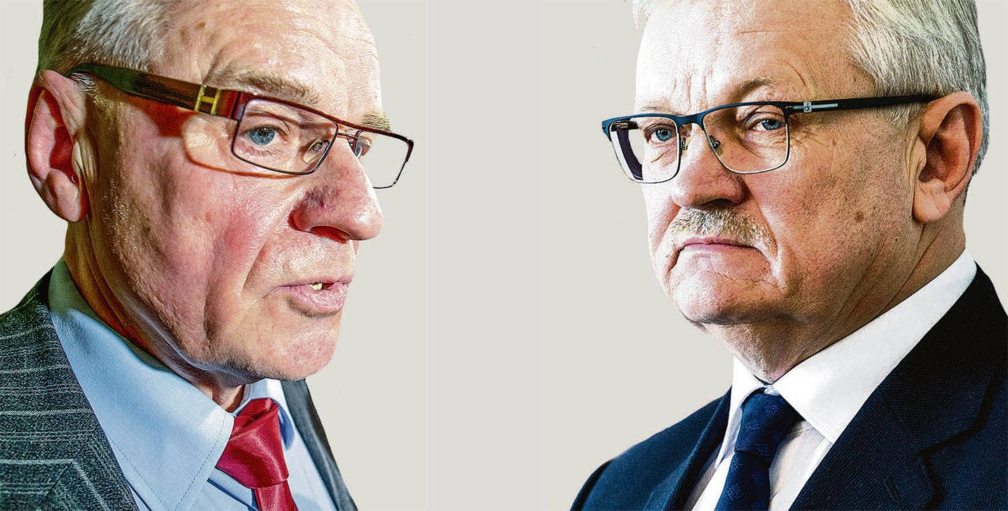 Kuigi parteijuhid rõhutavad Keskerakonna ühtsust, on erakonna prominentsed liikmed Heimar Lenk (vasakul) ja Tarmo Tamm vähemalt Põlvamaa võimuliidu tuleviku suhtes eri meelt.
