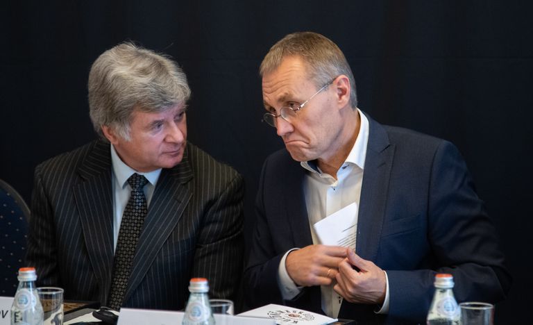Посол РФ в Эстонии Александр Петров и министр культуры Тынис Лукас
