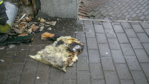 Фото и видео: загорелась стена здания горуправы Кристийне 