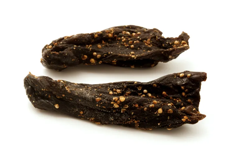 Lõuna-Aafrika kuivatatud liha biltong