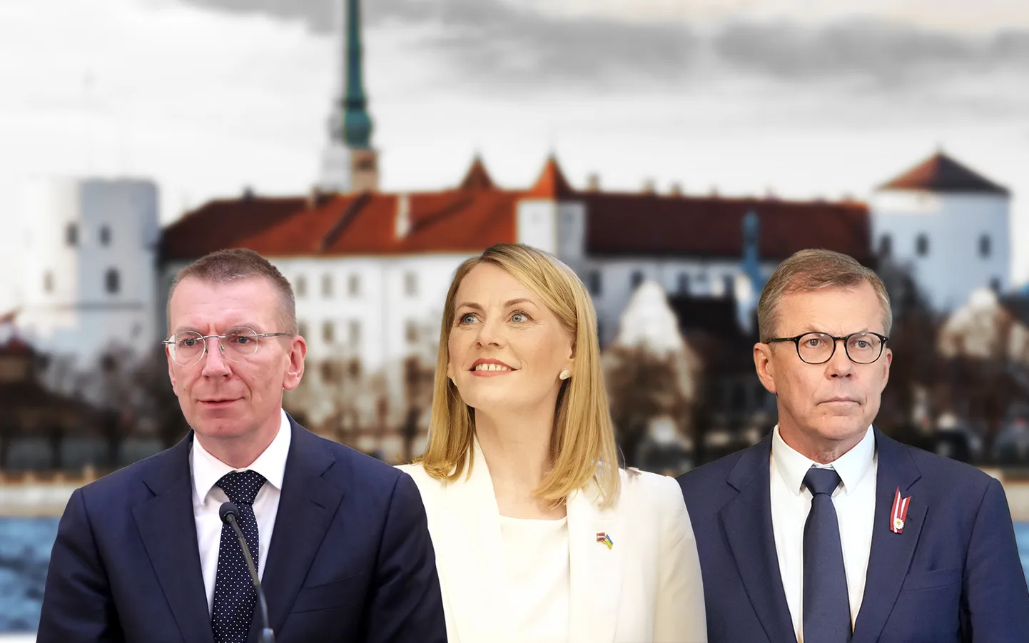 Кандидаты на пост президента Латвии: Эдгар Ринкевич, Элина Пинто, Улдис Пиленс.