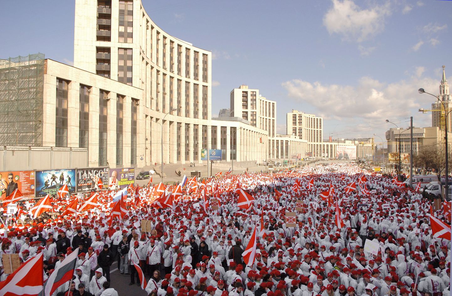Kaks aastat tagasi ehk märtsis 2007 kogunes našistide meeleavaldusele Moskvasse 15 000 noort.