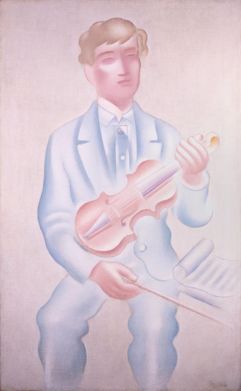 Aleksander Krimsi «Viiuldaja/Muusiker» (1930ndad. Õli, lõuend).