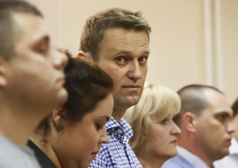 Алексей Навальный в суде в Кирове, Россия, 18 июля 2013 года.