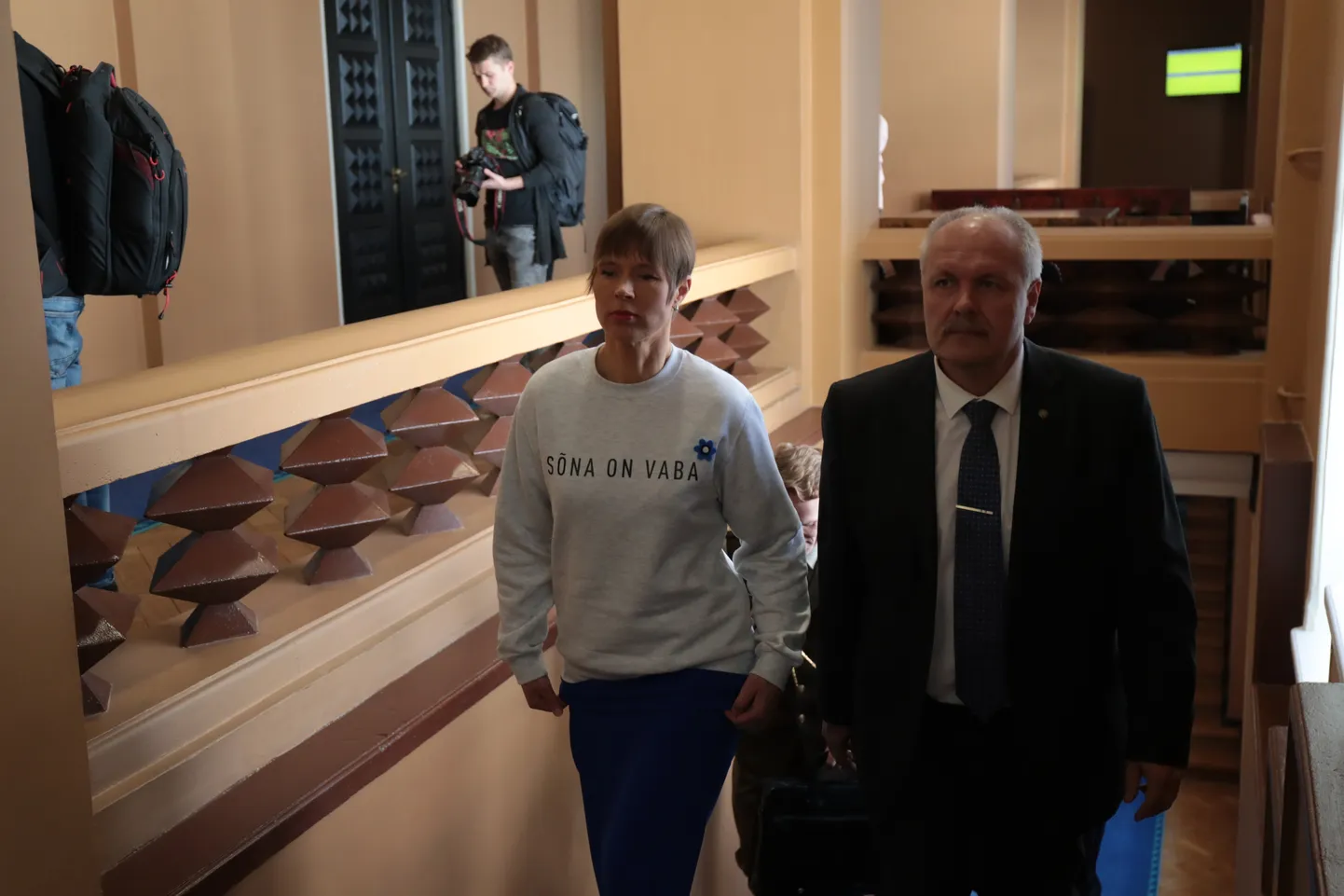 Президент Керсти Кальюлайд и спикер Рийгикогу Хенн Пыллуаас.