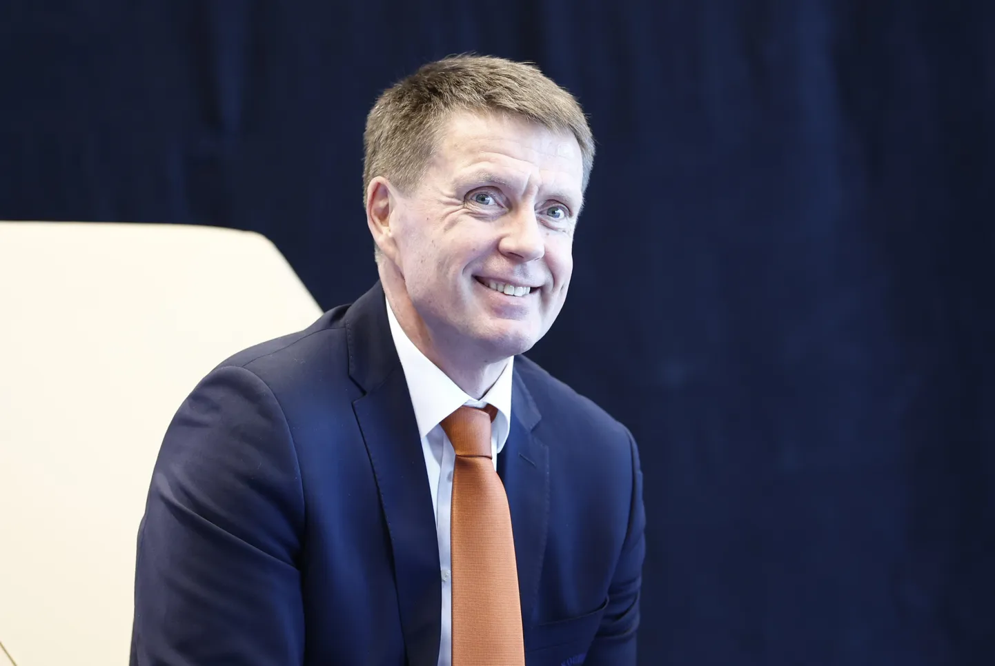 Uuesti presidendiks valitud Priit Sarapuu Eesti Korvpalliliidu üldkogul.