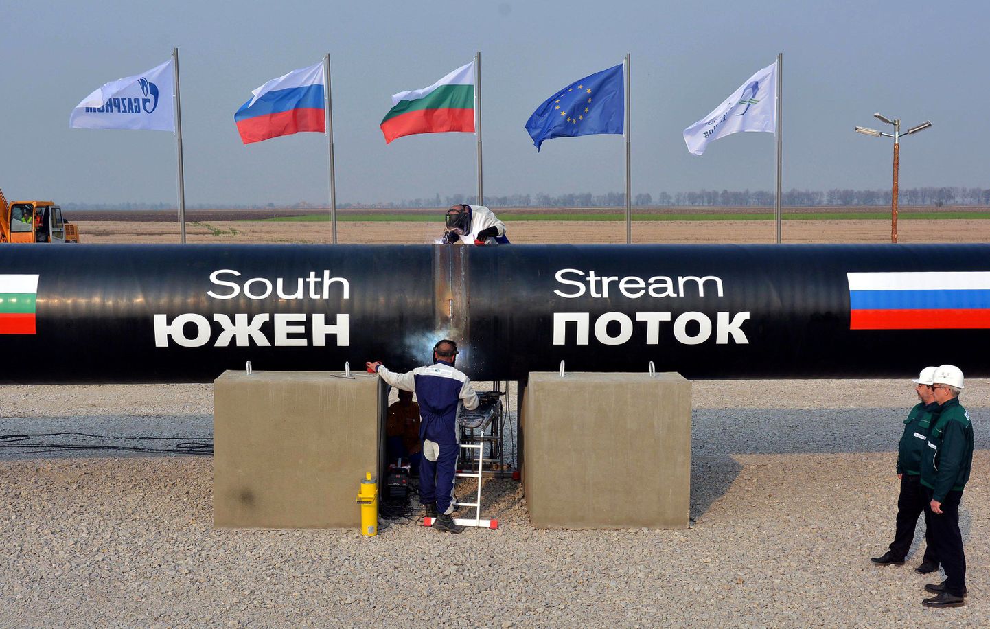 Sümboolne South Streami gaasitoru ehituse algus 31. oktoobril 2013.