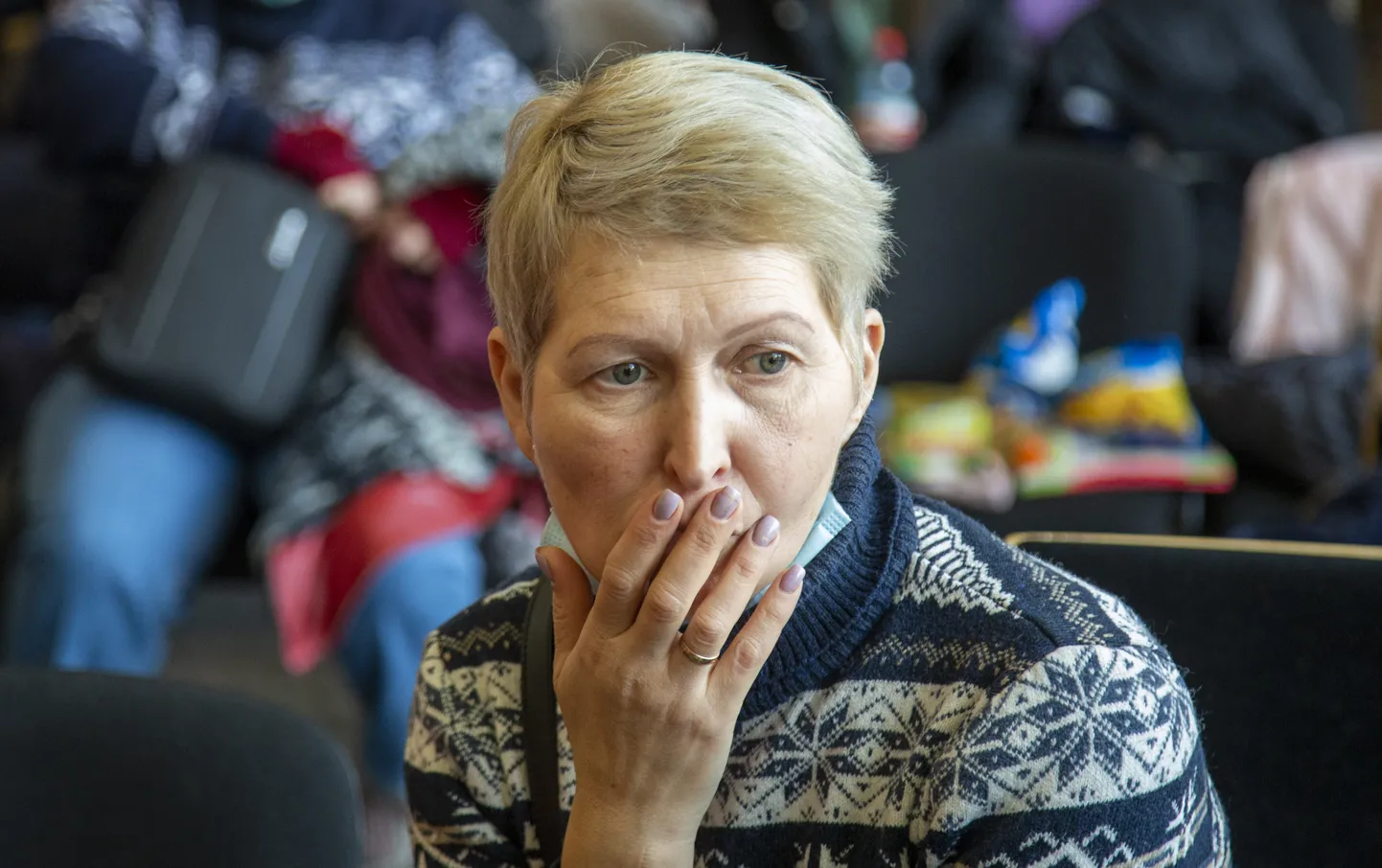 Центр поддержки украинских беженцев в Доме конгрессов в Риге