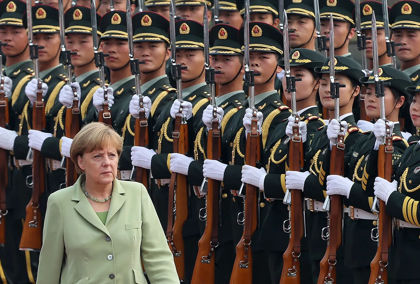 Angela Merkel Pekingis.