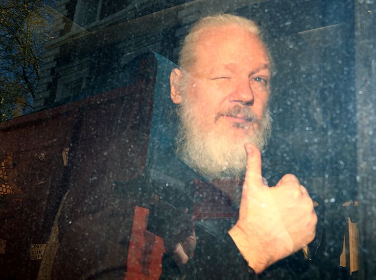 WikiLeaksi asutaja Julian Assange 11. aprillil 2019 pärast arreteerimist