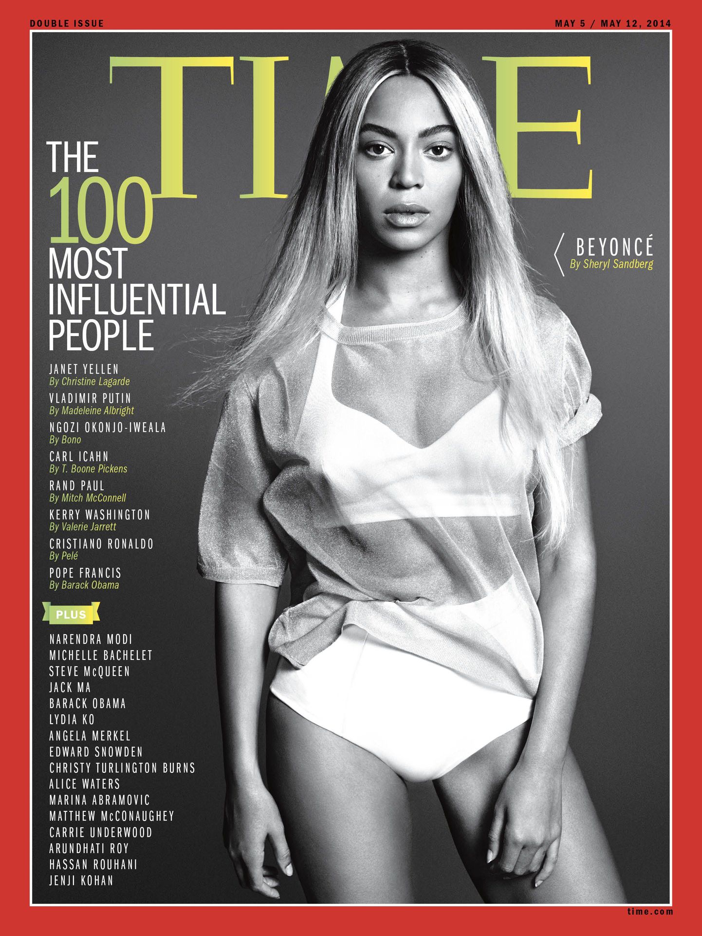 Beyonce Knowles Time´i esikaanel