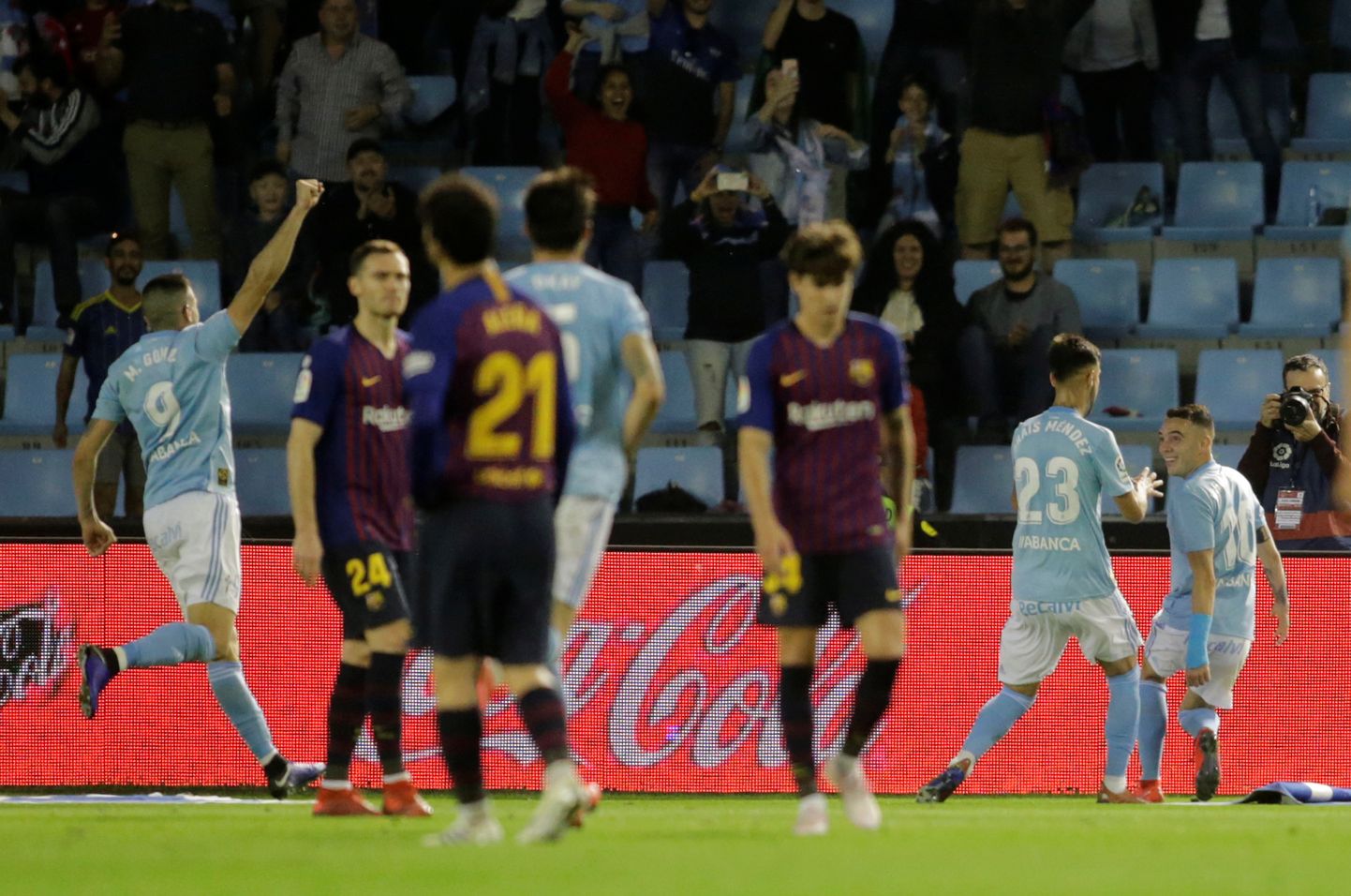 Eelmisel nädalal ajaloos 26. korda Hispaania meistritiitli võitnud Barcelona andis põhimängijatele puhkust ja kaotas liigatabeli lõpuosas asuvale Celta Vigole.