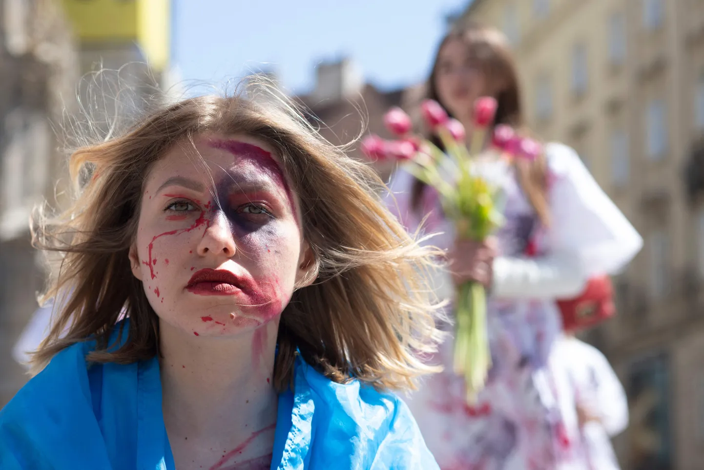 14. aprillil 2022 Viinis toimunud meeleavaldus, millega juhiti tähelepanu Ukraina naiste vägistamistele Vene sõdurite poolt.