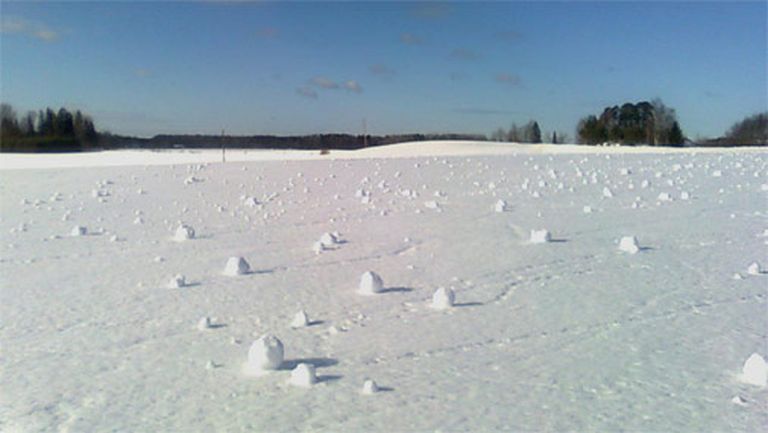 Sniega bumbas Siguldas novada Allažmuižā un Allažos 