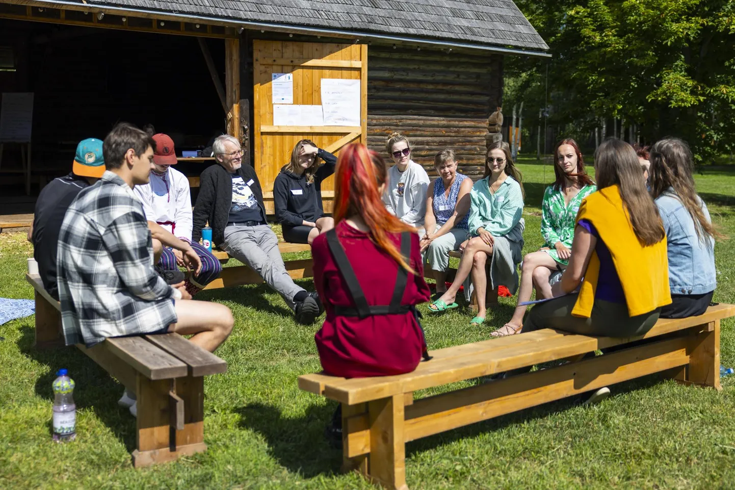 Kahe riigi ühisprogrammis osalejad lõpulaagris, mis leidis aset 6.–9. juunil Setomaal.