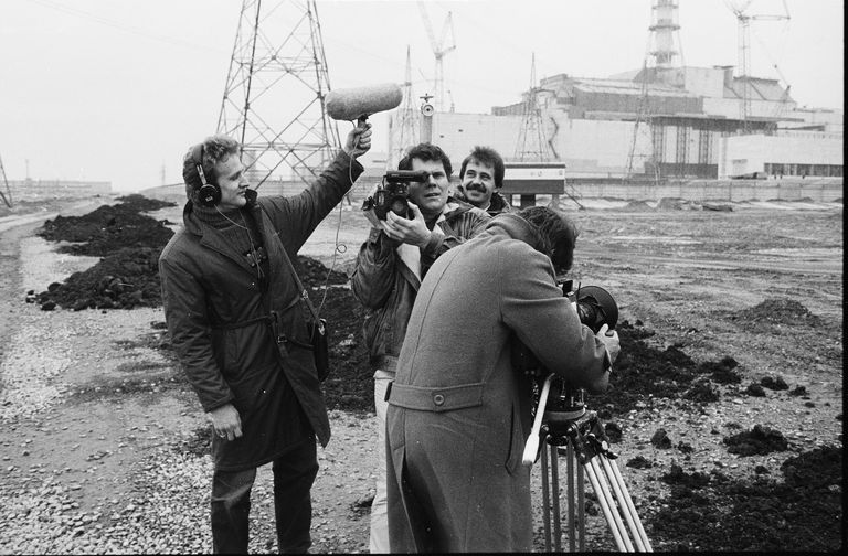 Юрис Подниекс и его команда у Чернобыльской АЭС после катастрофы