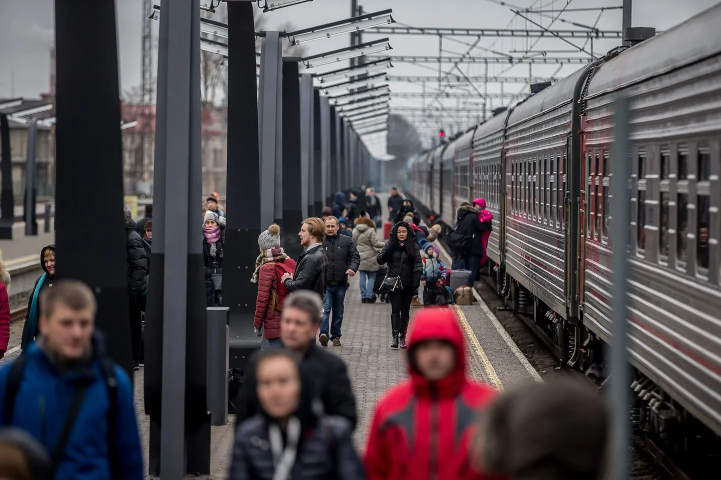 Vene turistid saabusid Tallinnasse.