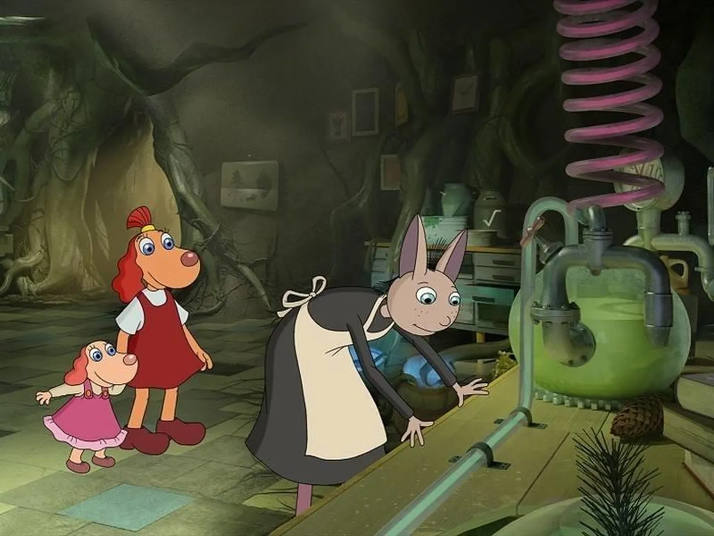 Kaader filmist "Lotte ja kadunud lohed".