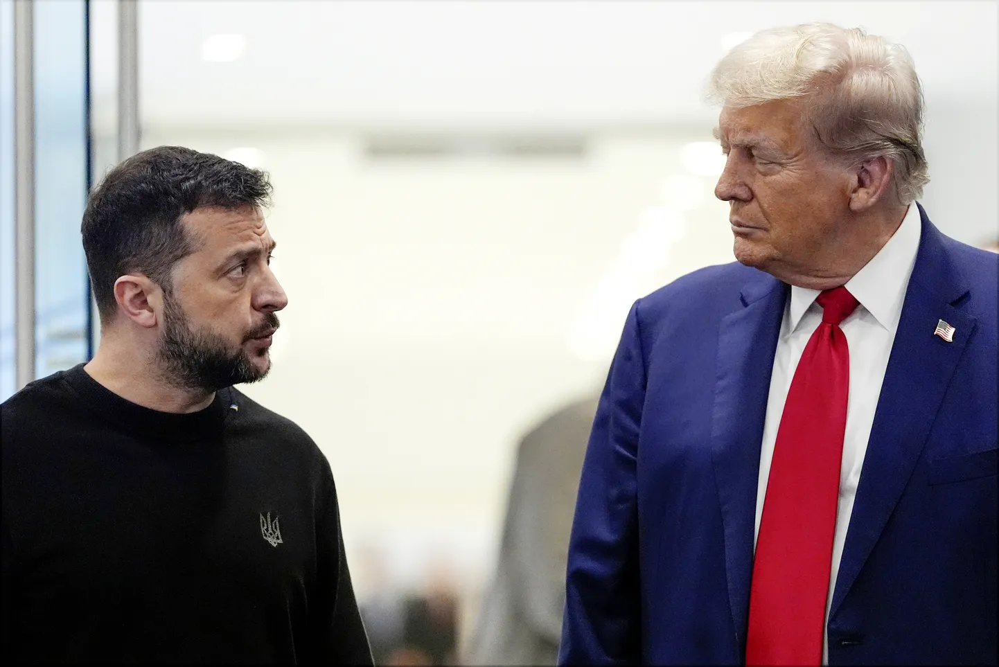 Volodimirs Zelenskis un Donalds Tramps.