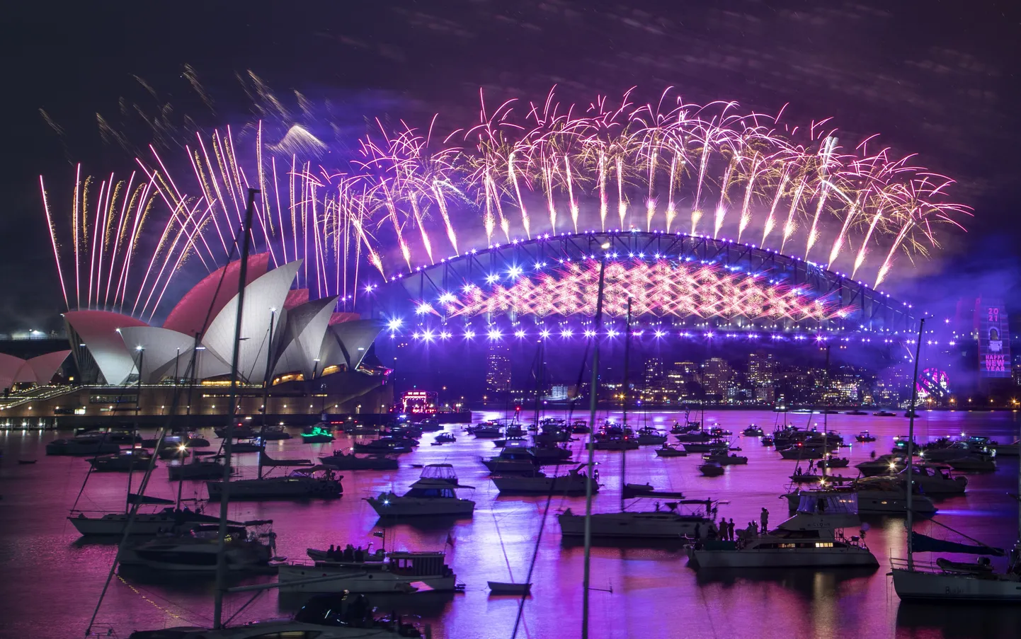 Sydney tulevärk 31. detsembril 2020 võtmaks vastu 2021. aastat.