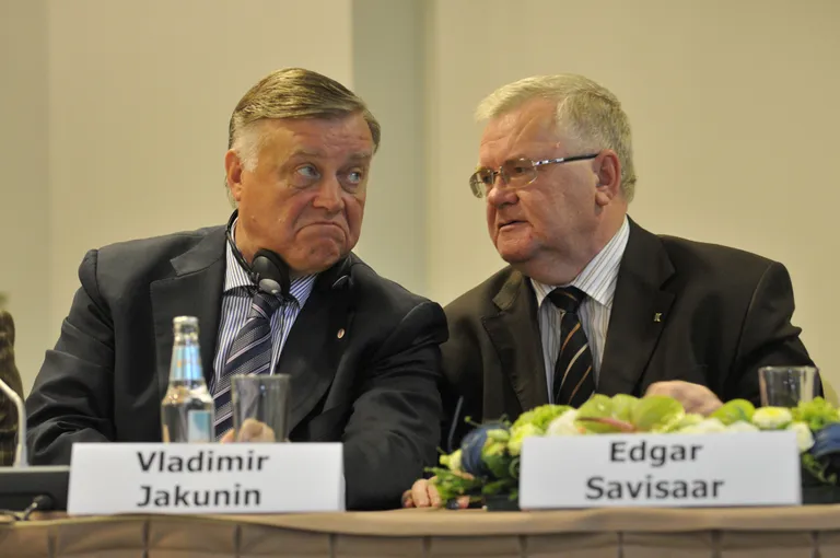 Vladimir Jakunin ja Edgar Savisaar. Foto: Sergei Trofimov / Den za Dnjom