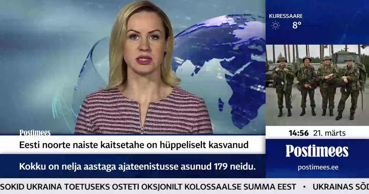 POSTIMEHE TELEUUDISED Eesti noorte naiste kaitsetahe on hüppeliselt kasvanud