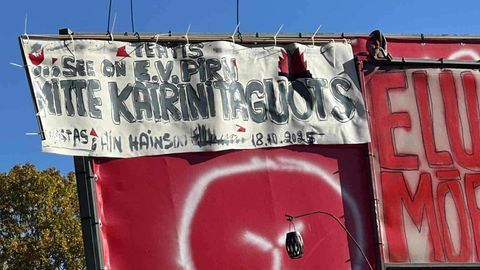 Torm «Kuuuurija» saate eel: Keeni punkri ette riputati vulgaarne plakat