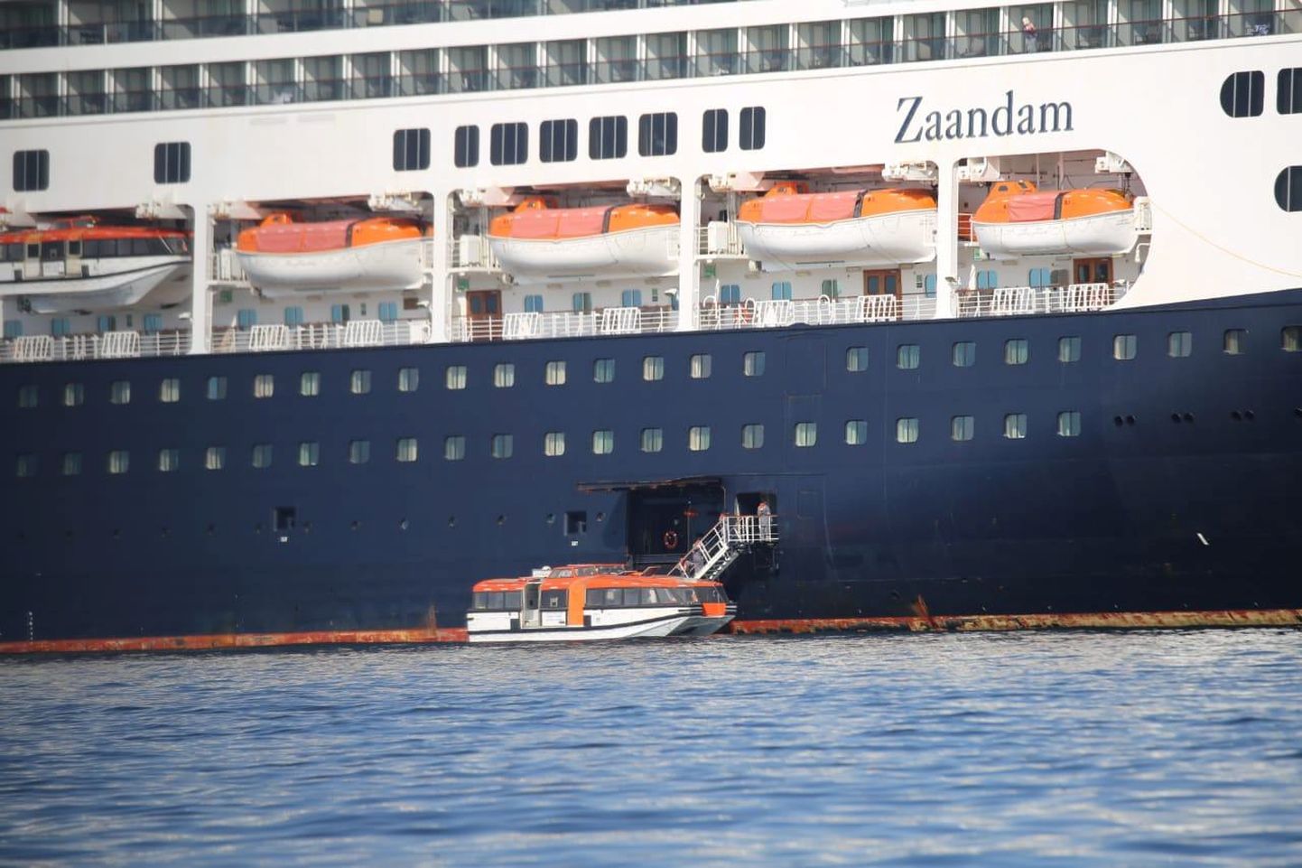 Holland America Line'i ristluslaeva MS Zaandam terveks tunnistatud reisijad paigutatakse Panama lahel ümber ettevõtte sõsarlaevale MS Rotterdam.