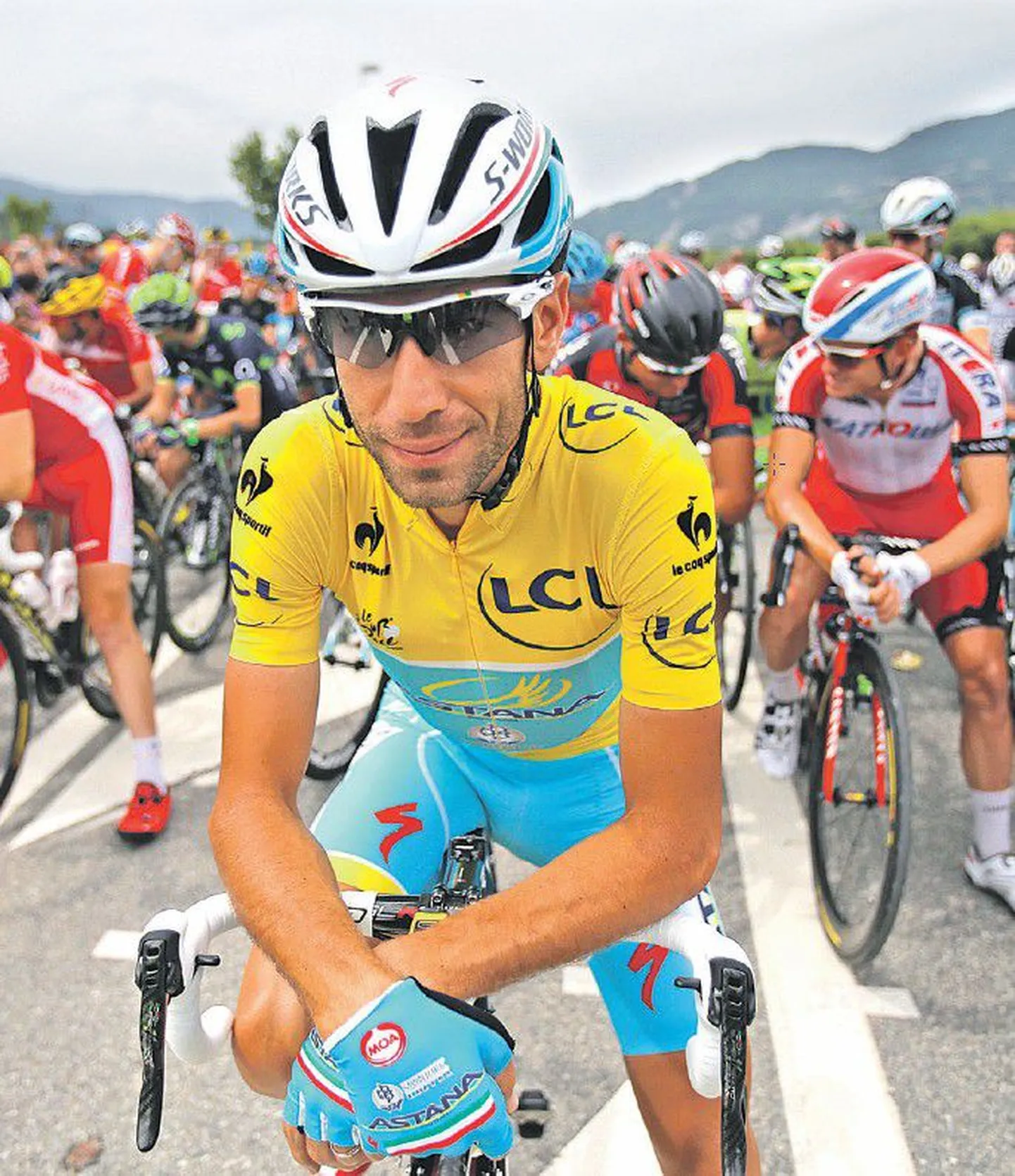 Vincenzo Nibali - hingelt valge, särgilt kollane.