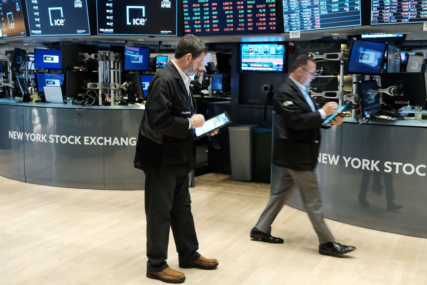 Aktsiate kukkumise tõttu on New Yorgi börsil palju tegemist