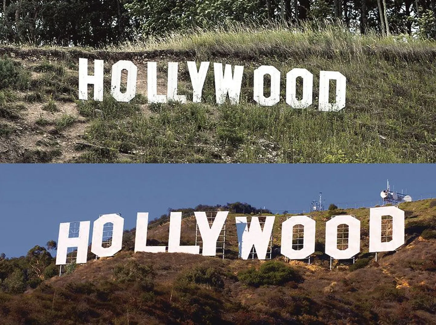 Laeva Hollywood ja Los Angelese Hollywood.