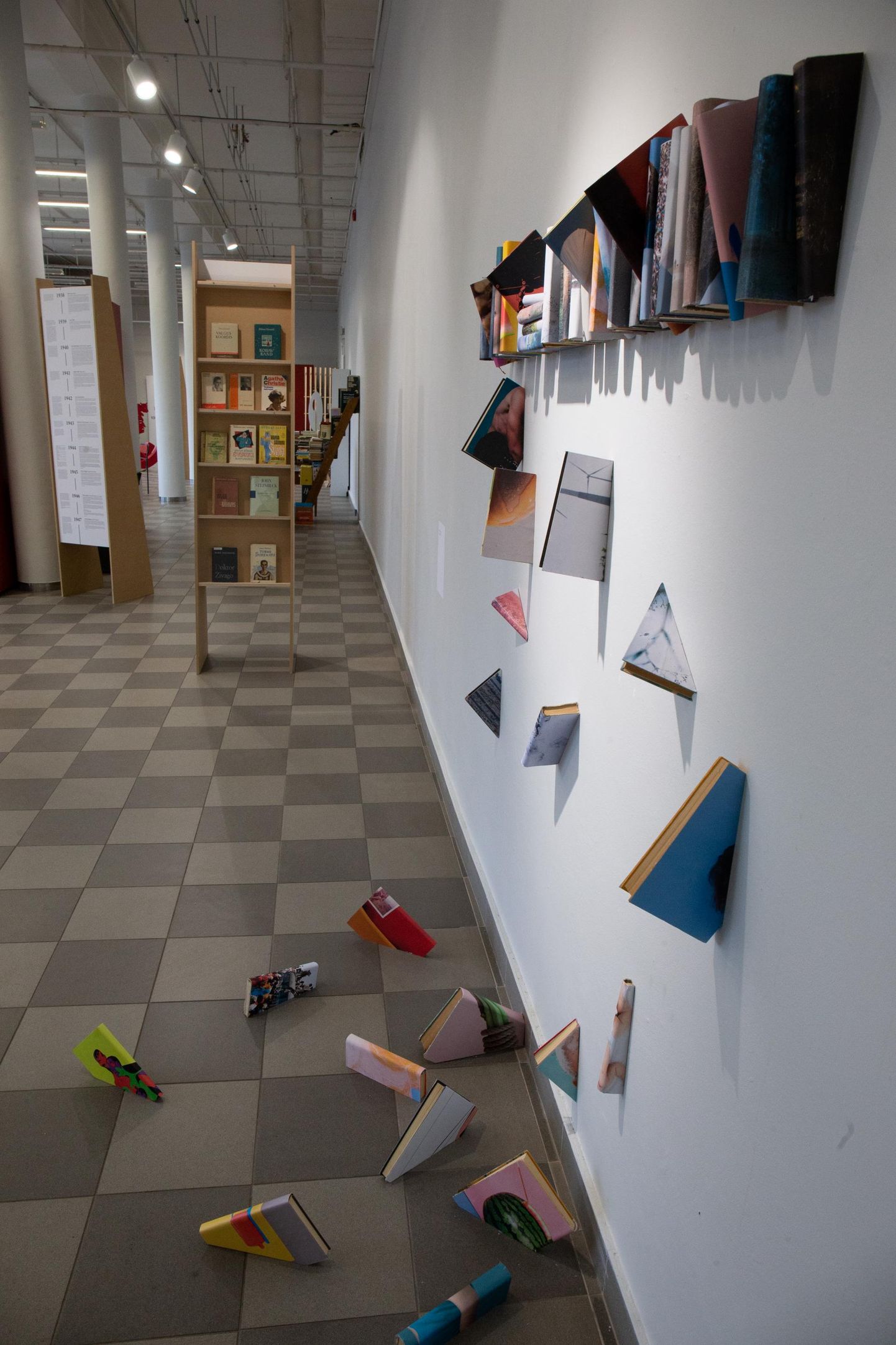 Nooruse galeriis on avatud näitus «Sajad raamatud». Esiplaanil on Kirill Ivanovi installatsioon «Geeniohvrid».