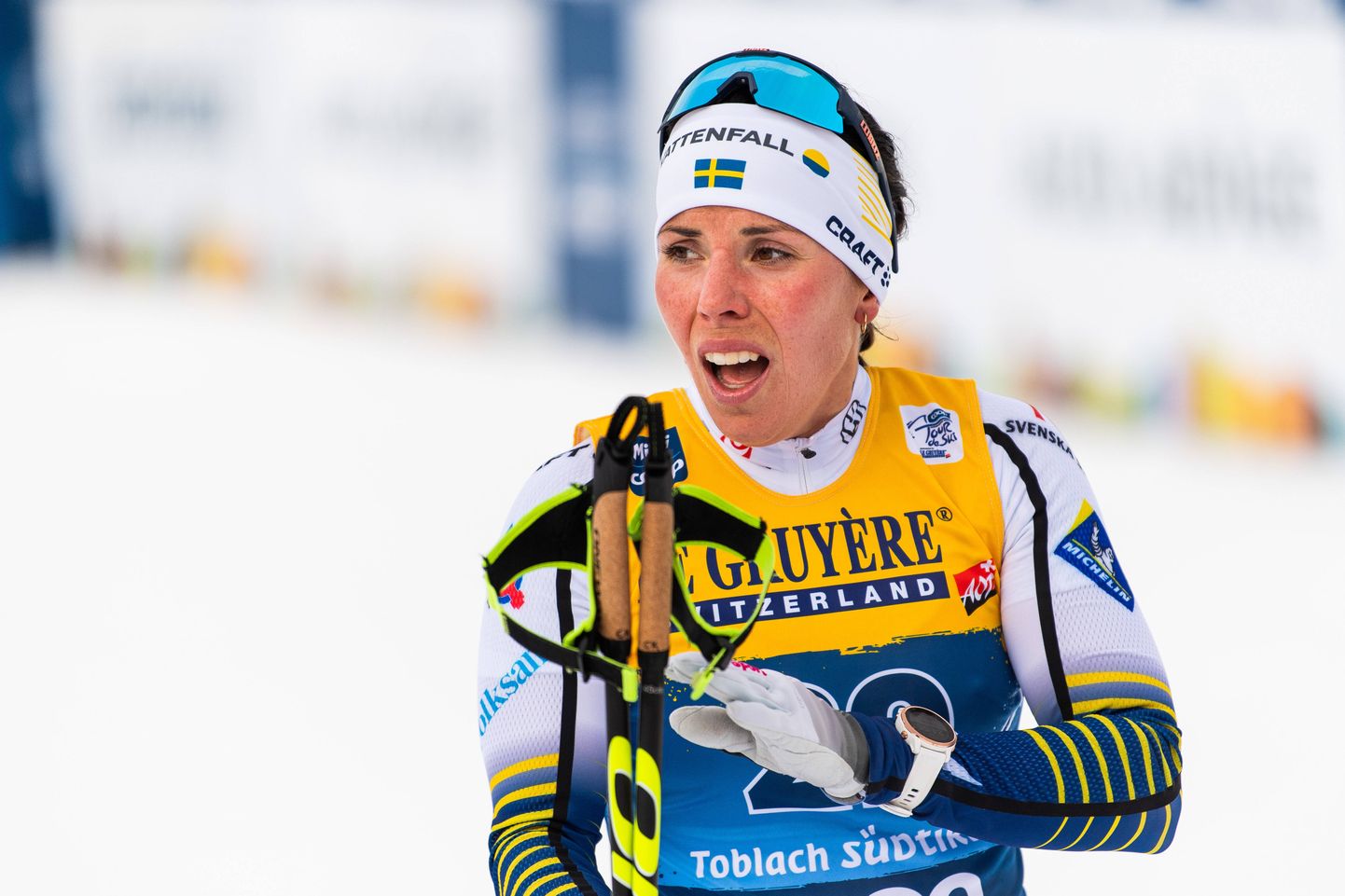 Rootsi murdmaasuusataja Charlotte Kalla mullusel Tour de Skil.