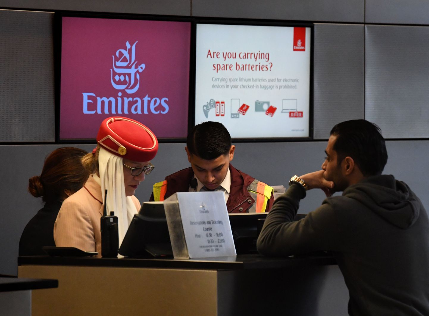 Emirates Airline`i lett Los Angelesi lennujaamas.