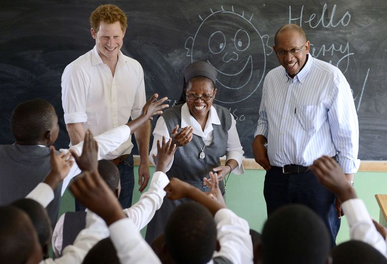 Briti prints Harry ja Lesotho prints Seeiso Lesotho koolis